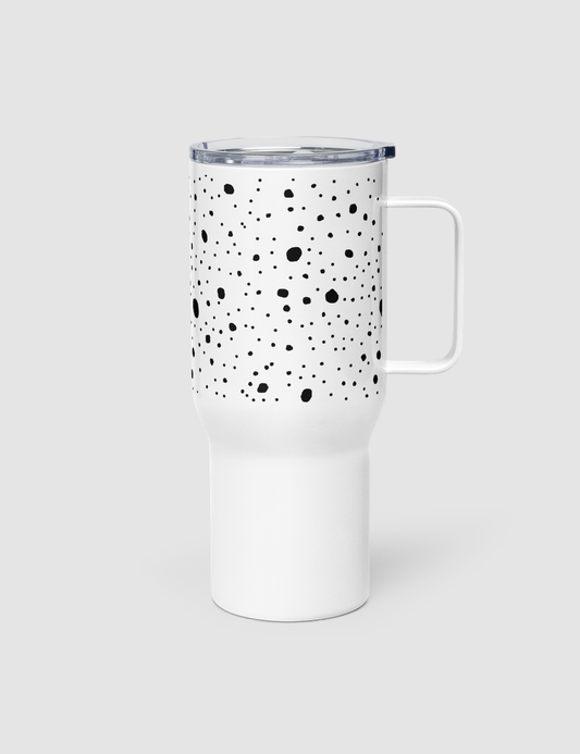 Spotted White Cheetah Animal Print Travel Mug