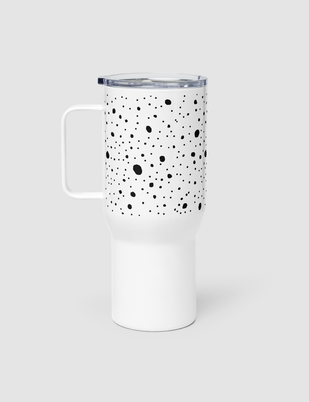 Spotted White Cheetah Animal Print Travel Mug